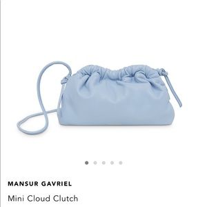 SOLD - Mansur Gavriel Mini Cloud Clutch - Cielo (Blue)